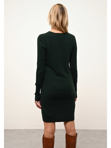 Just Cashmere Kaszmirowa sukienka "Susan" w kolorze ciemnozielonym