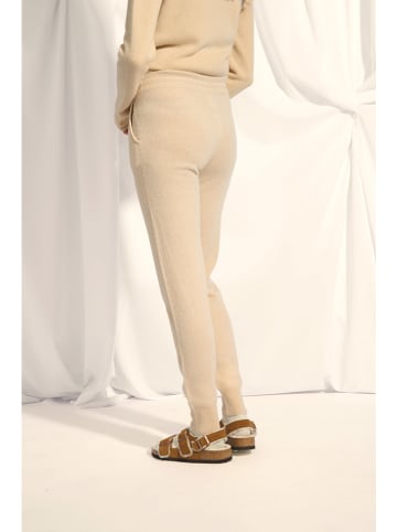 Just Cashmere Kasjmieren broek "Wendy" beige