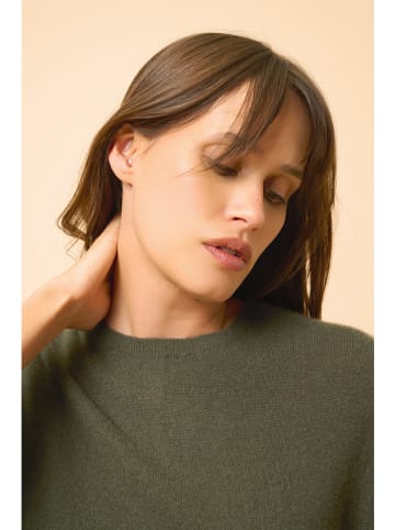 Just Cashmere Kaszmirowy sweter "Janice" w kolorze ciemnozielonym