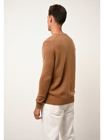 Just Cashmere Kaschmir-Pullover "Nathan" in Hellbraun