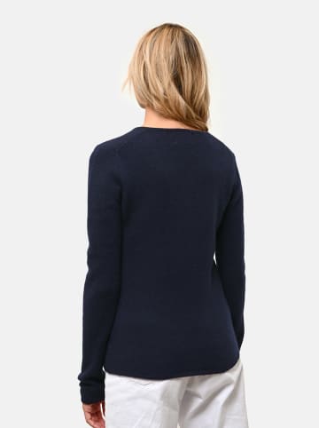 Just Cashmere Kasjmieren trui "Abby" donkerblauw