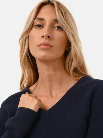 Just Cashmere Kaszmirowy sweter "Abby" w kolorze granatowym