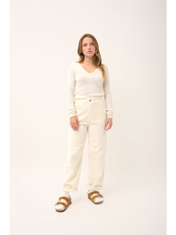 Just Cashmere Kasjmieren trui "Abby" crème