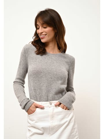 Just Cashmere Kasjmieren trui "Joyce" grijs