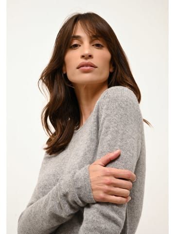 Just Cashmere Kasjmieren trui "Joyce" grijs