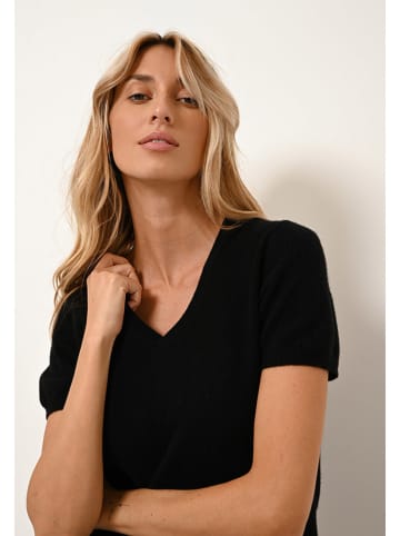 Just Cashmere Shirt "Glamis" in Schwarz