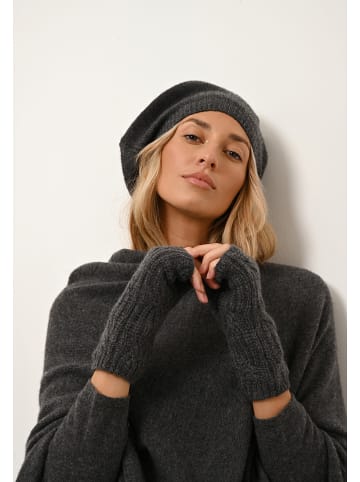 Just Cashmere Kaszmirowa czapka "Paris" w kolorze antracytowym