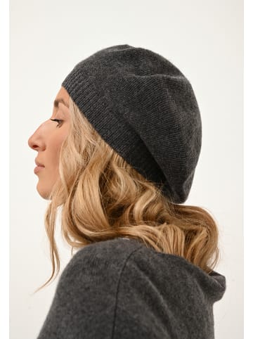 Just Cashmere Kaschmir-Mütze "Paris" in Anthrazit