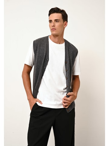 Just Cashmere Kaschmir-Weste "Lana" in Anthrazit