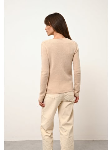 Just Cashmere Kaszmirowy sweter "Grace" w kolorze beżowym
