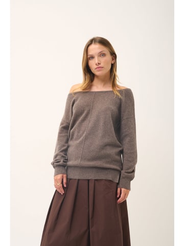 Just Cashmere Kaschmir-Pullover "Karen" in Taupe