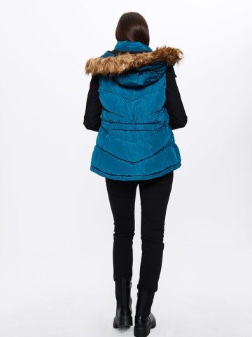 CANADA weather gear Kamizelka pikowana w kolorze niebieskim