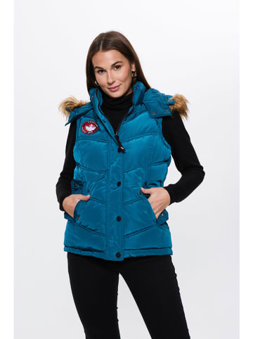 CANADA weather gear Kamizelka pikowana w kolorze niebieskim