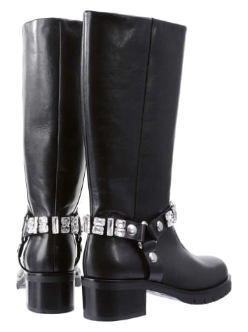 Högl Leder-Stiefel in Schwarz