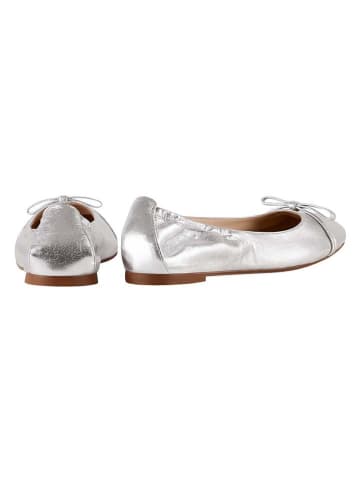Högl Leren ballerina's "Betty" zilverkleurig