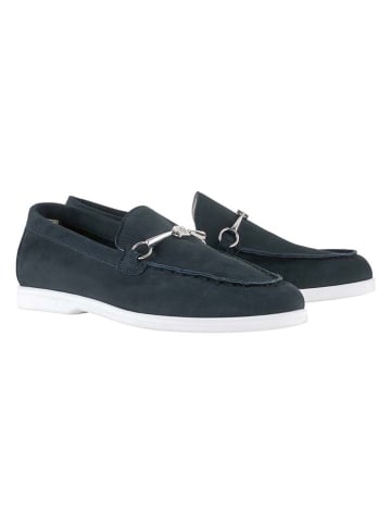Högl Leder-Slipper "Joe" in Petrol
