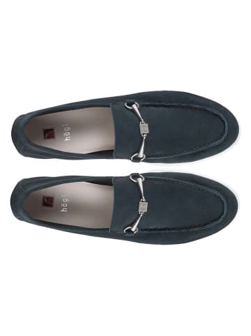 Högl Skórzane slippersy "Joe" w kolorze morskim