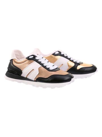 Högl Leder-Sneakers "Tony" in Gold/ Schwarz