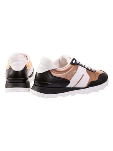 Högl Leder-Sneakers "Tony" in Gold/ Schwarz