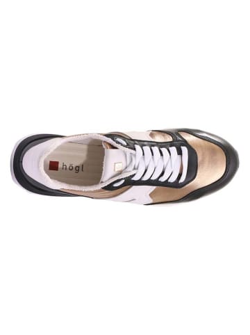 Högl Leren sneakers "Tony" goudkleurig/zwart