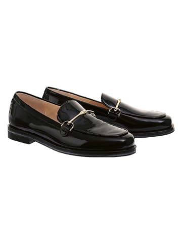Högl Skórzane slippersy "Flynn" w kolorze czarnym