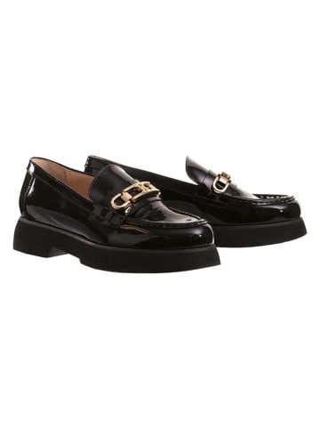 Högl Leder-Slipper "Cecil" in Schwarz