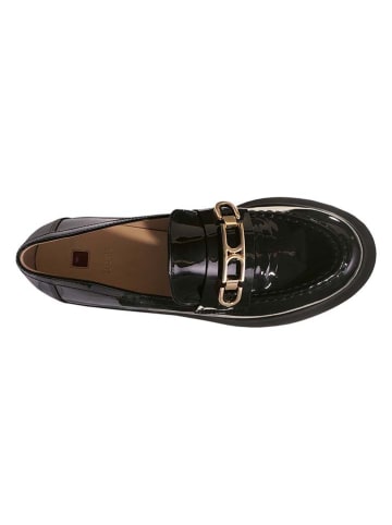 Högl Leder-Slipper "Cecil" in Schwarz