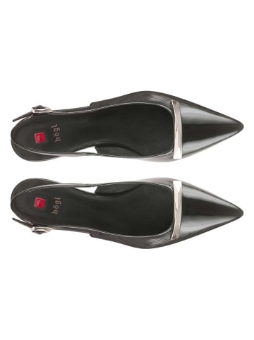 Högl Leder-Slingballerinas "Jeanne" in Schwarz