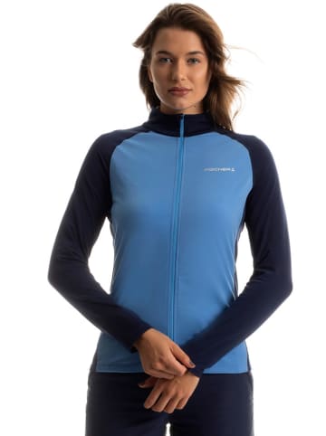 Fischer Fleecejacke in Blau/ Dunkelblau