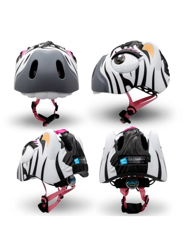 Crazy Safety Fahrradhelm "Zebra" in Schwarz/ Weiß