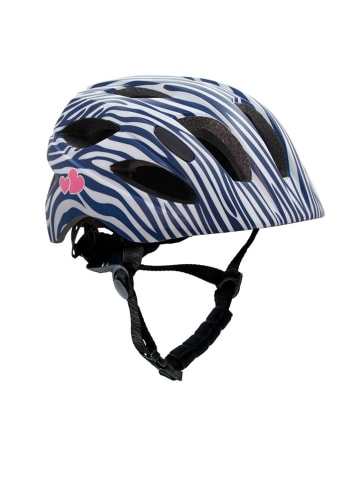 Crazy Safety Kask rowerowy w kolorze biało-niebieskim