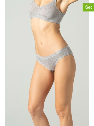 COTONELLA 3er-Set: Slips in Rosa/ Hellblau/ Grau