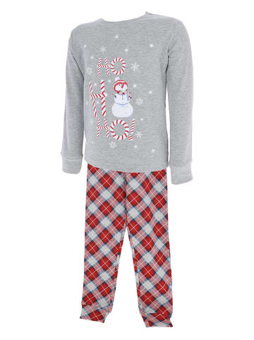 COTONELLA Pyjama grijs/rood