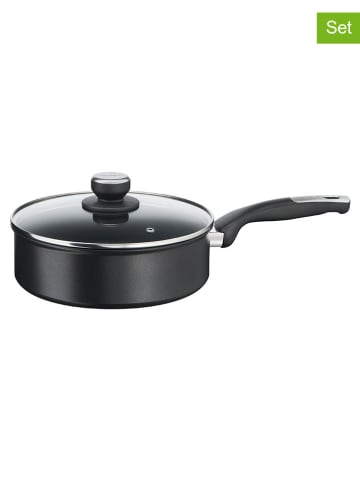 Tefal 2-częściowy zestaw "Unlimited" w kolorze czarnym - Ø 24 cm