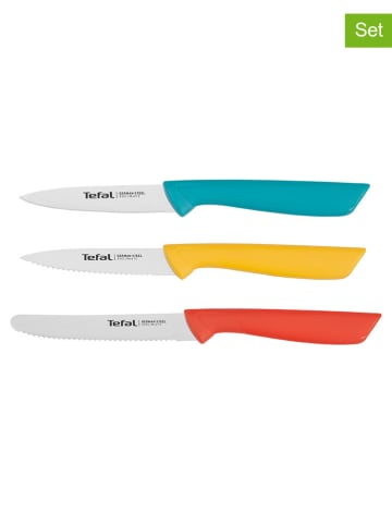 Tefal 3tlg. Messer-Set "Colorfood" in Mint/ Rot/ Gelb