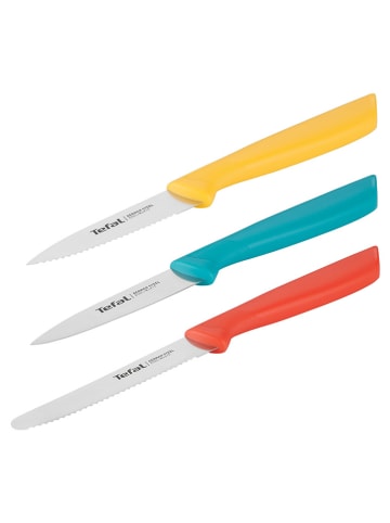 Tefal 3-delige messenset "Colorfood" mintgroen/rood/geel