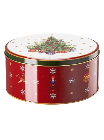 Hutschenreuther 3-delige set: koektrommels "Happy Wintertime" rood/groen