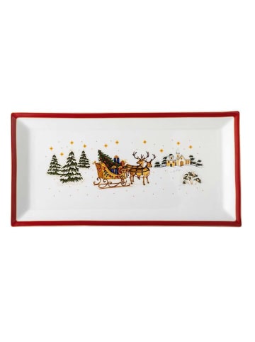 Hutschenreuther Servierplatte "Wintertime" in Weiß/ Rot - (B)36 x (H)18 cm