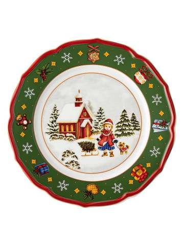 Hutschenreuther Frühstücksteller in Grün/ Rot - Ø 22 cm