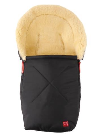Kaiser Naturfellprodukte Lammfell-Fußsack "Emma" in Schwarz - (L)80 x (B)40 cm