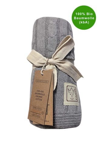 Kaiser Naturfellprodukte Babydeken "Cable Knitt" grijs - (L)100 x (B)80 cm