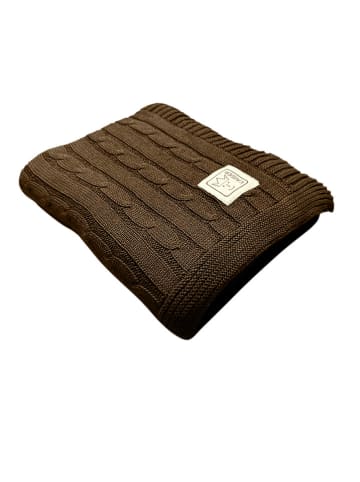 Kaiser Naturfellprodukte Babydecke "Cable Knitt" in Braun - (L)100 x (B)80 cm