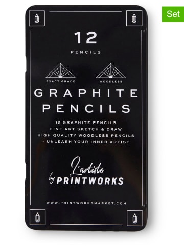 Printworks 12er-Set: Bleistiften in Schwarz