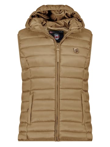 Canadian Peak Doorgestikte bodywarmer "Vakitaleak" lichtbruin