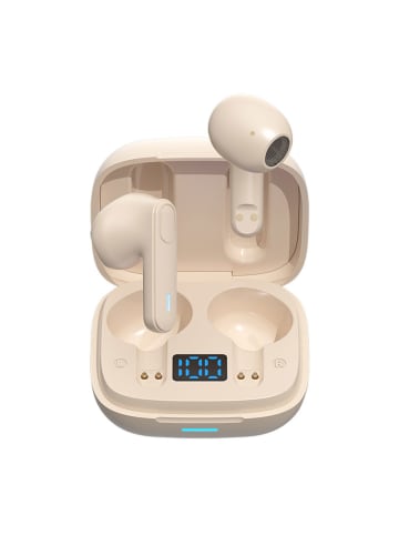 SWEET ACCESS Słuchawki bezprzewodowe Bluetooth In-Ear w kolorze beżowym