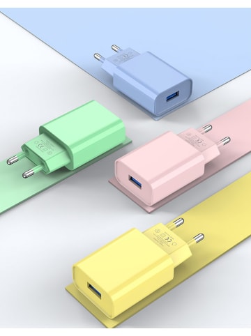 SWEET ACCESS 6er-Set: USB-Netzadapter in Bunt