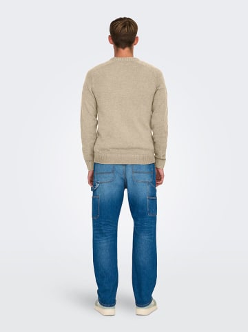 ONLY & SONS Sweter w kolorze beżowym