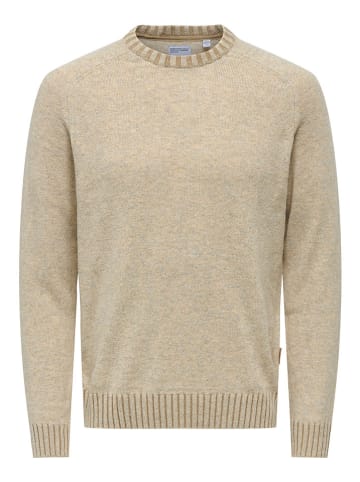 ONLY & SONS Sweter w kolorze beżowym