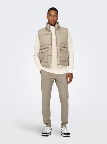 ONLY & SONS Spodnie chino "Mark" w kolorze beżowym