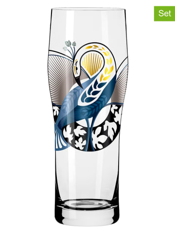 RITZENHOFF Kufle (2 szt.) w kolorze złoto-niebieskim - 630 ml